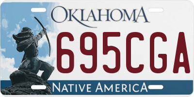 OK license plate 695CGA