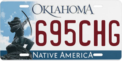 OK license plate 695CHG