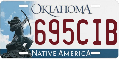 OK license plate 695CIB