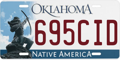 OK license plate 695CID
