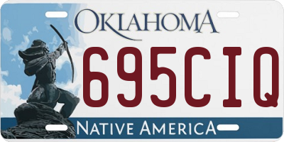 OK license plate 695CIQ