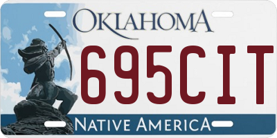 OK license plate 695CIT