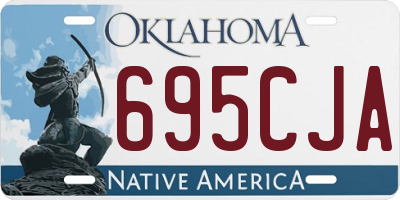 OK license plate 695CJA
