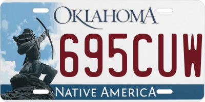 OK license plate 695CUW