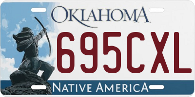 OK license plate 695CXL