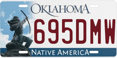 OK license plate 695DMW