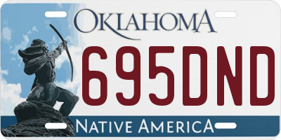 OK license plate 695DND