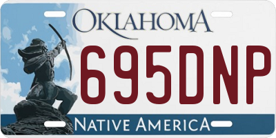 OK license plate 695DNP
