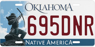 OK license plate 695DNR