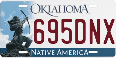 OK license plate 695DNX