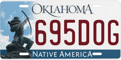 OK license plate 695DOG
