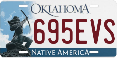 OK license plate 695EVS