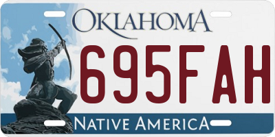 OK license plate 695FAH