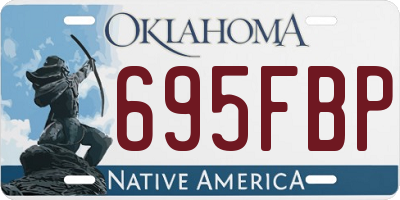 OK license plate 695FBP
