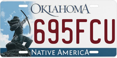 OK license plate 695FCU