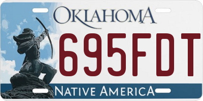 OK license plate 695FDT