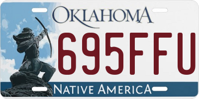 OK license plate 695FFU