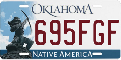 OK license plate 695FGF