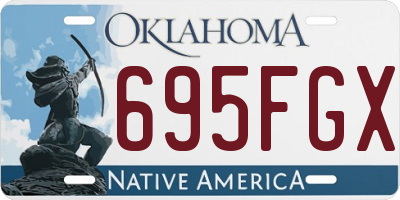 OK license plate 695FGX