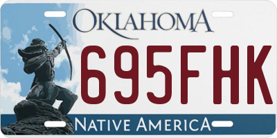 OK license plate 695FHK