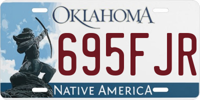 OK license plate 695FJR