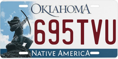 OK license plate 695TVU