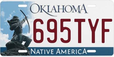 OK license plate 695TYF