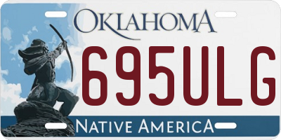 OK license plate 695ULG
