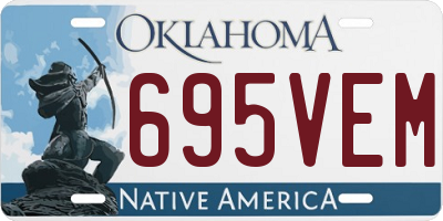 OK license plate 695VEM