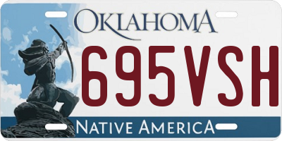 OK license plate 695VSH