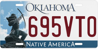 OK license plate 695VTO