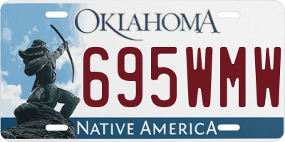 OK license plate 695WMW