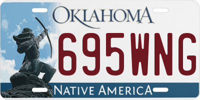 OK license plate 695WNG