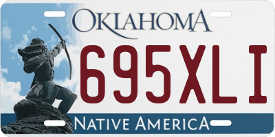 OK license plate 695XLI