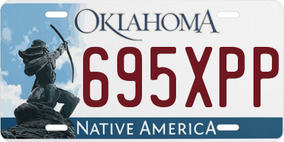 OK license plate 695XPP