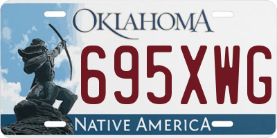 OK license plate 695XWG