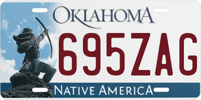OK license plate 695ZAG