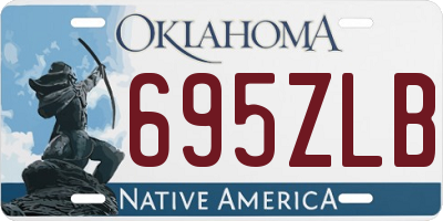 OK license plate 695ZLB