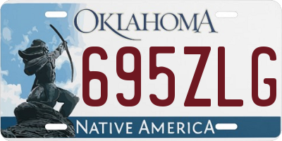 OK license plate 695ZLG