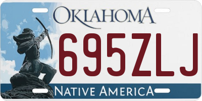 OK license plate 695ZLJ