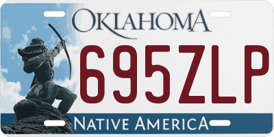OK license plate 695ZLP
