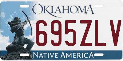 OK license plate 695ZLV