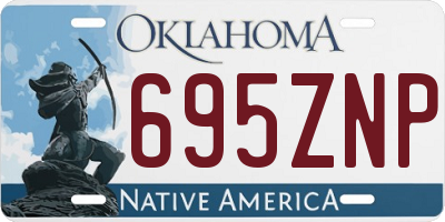 OK license plate 695ZNP