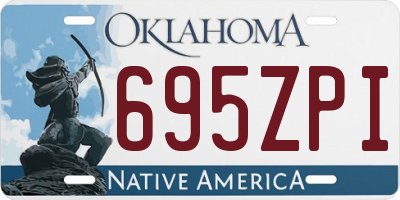 OK license plate 695ZPI