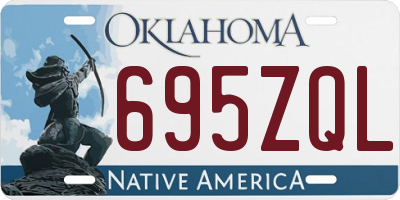 OK license plate 695ZQL