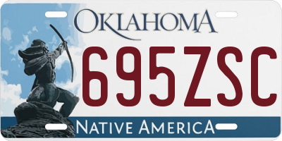 OK license plate 695ZSC