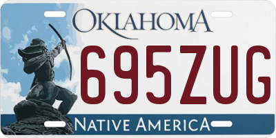 OK license plate 695ZUG