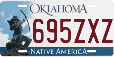 OK license plate 695ZXZ