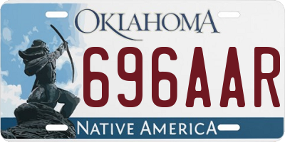 OK license plate 696AAR
