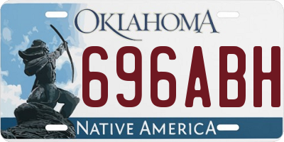 OK license plate 696ABH